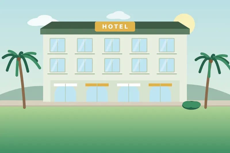 Boutique hotel front, illustration: Boutique hotel, Sala Kamreuk