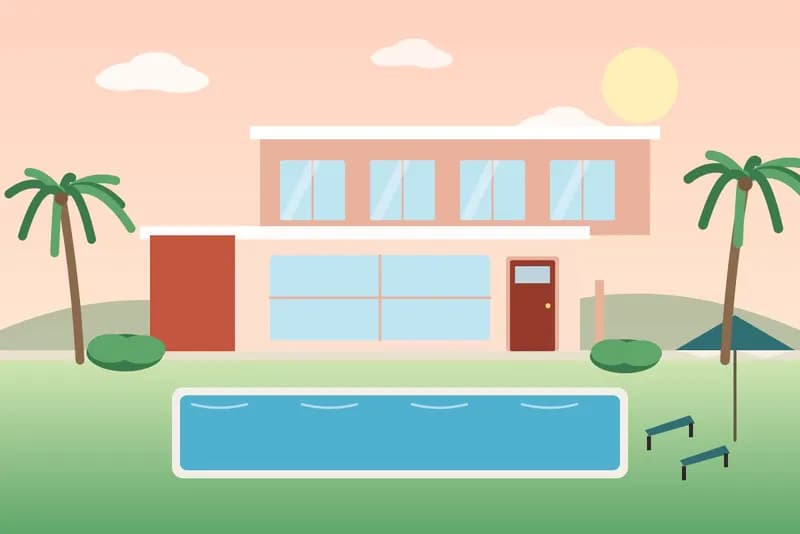 Private villa with pool, illustration: Three-bedroom villa for long-stay rent, Sala Kamreuk